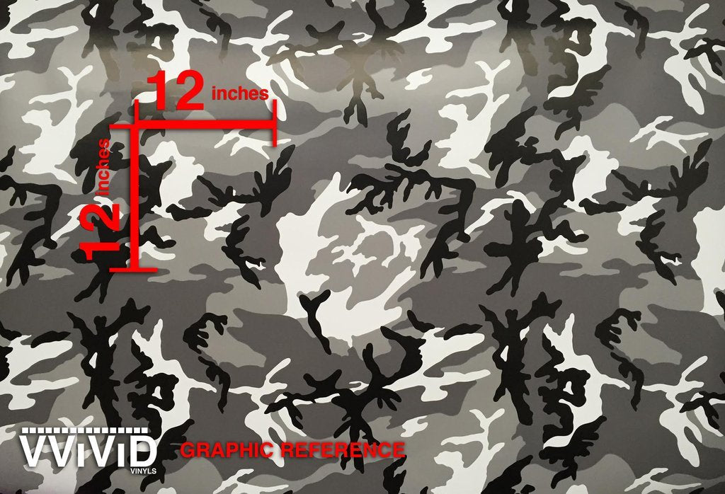 VViViD Snow Camouflage Vinyl Car Wrap Adhesive DIY Air Release Roll (50ft x 5ft)