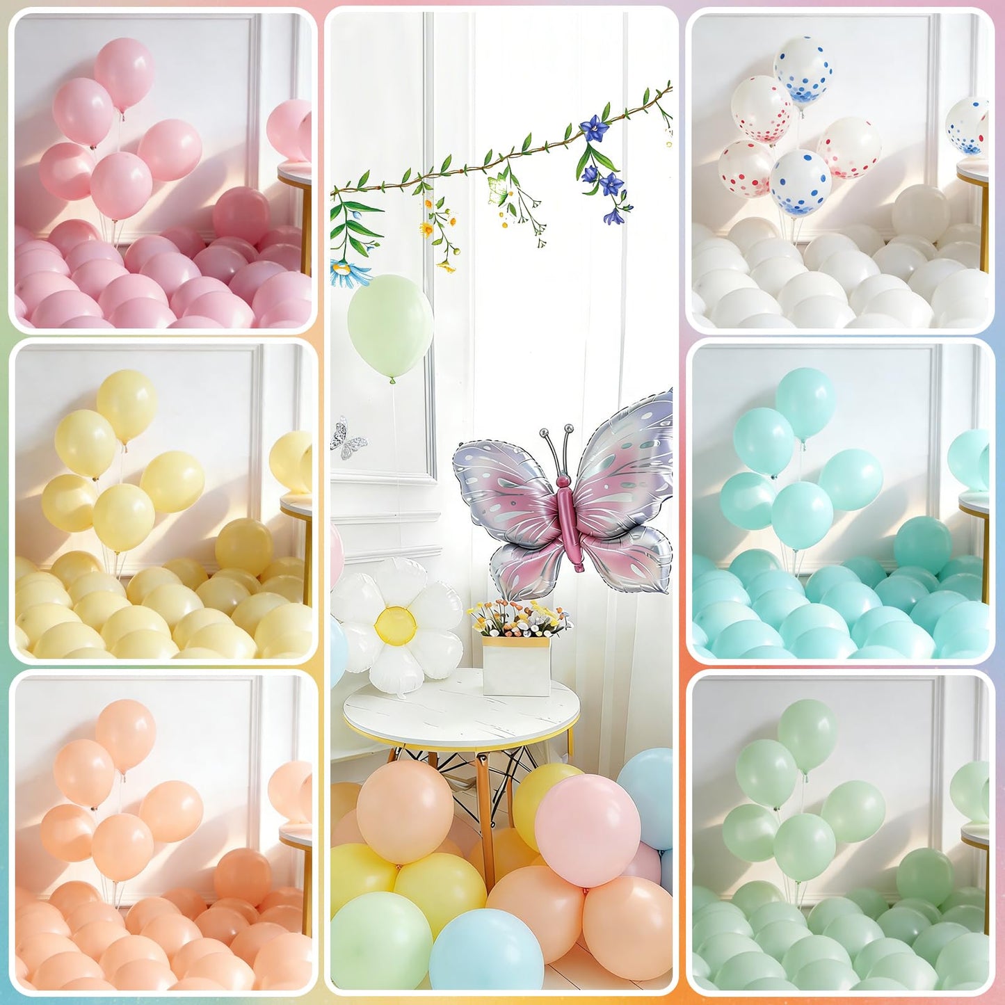 Daisy Balloon Arch Kit, 172Pcs Spring Summer Daisy Theme Party Balloon Decorations for Birthday Wedding, Graduation Ceremony, Outdoor Garden Decor, Mother's Day Holiday Decoration