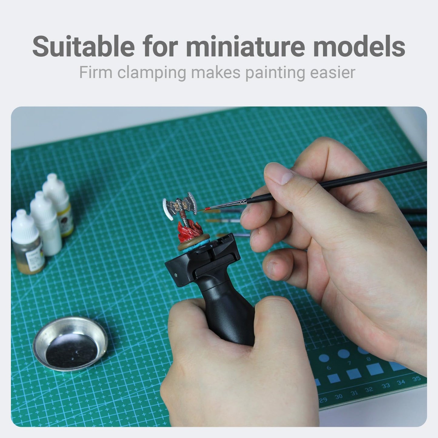 Painting Handle, Warhammer Accessories,Paint Holder for Warhammer Gifts, Miniature Painting, Miniatures, DND, Scale Model, Fantasy Figurines, War Game Accessories (Small)
