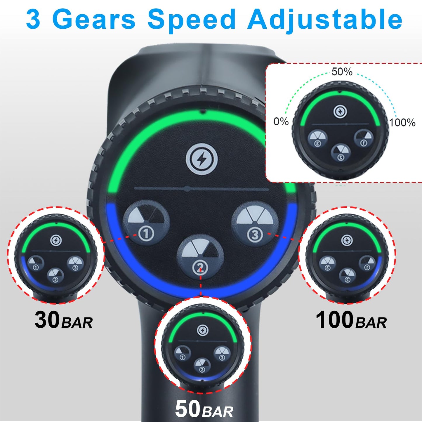 Huhomco Cordless Pressure Washer Battery Powered,1450PSI Cordless Power Washer with 2pcs 4.0Ah Battery&Charger & 6-in-1 Nozzle Portable for Patio Floor Fence Deck Indoor (Black)
