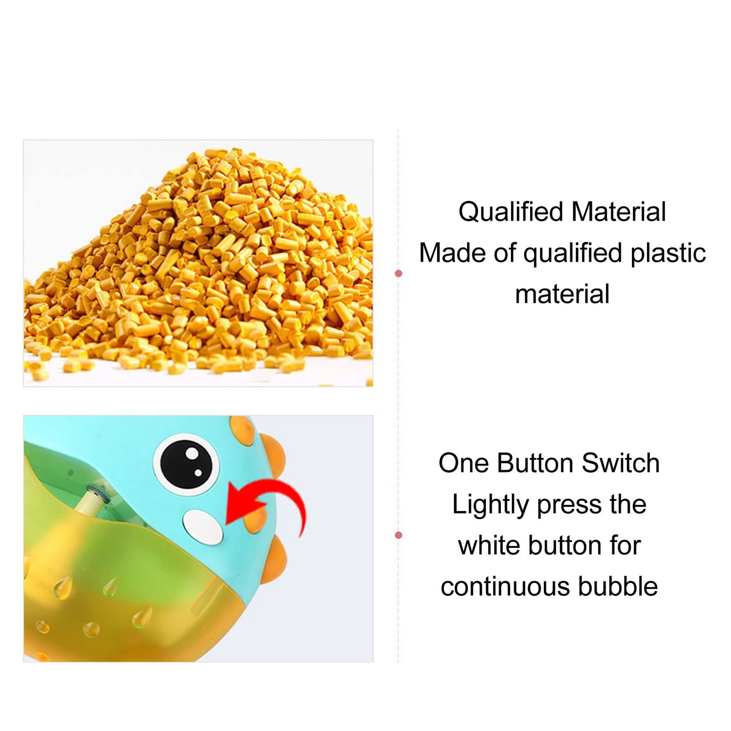 Pilipane Baby Bubble Machine Automatic Cute Music Kids Bubble Maker Toy with Suction Cup for Toddler Bath Time Plastic Electronic Components 19cm