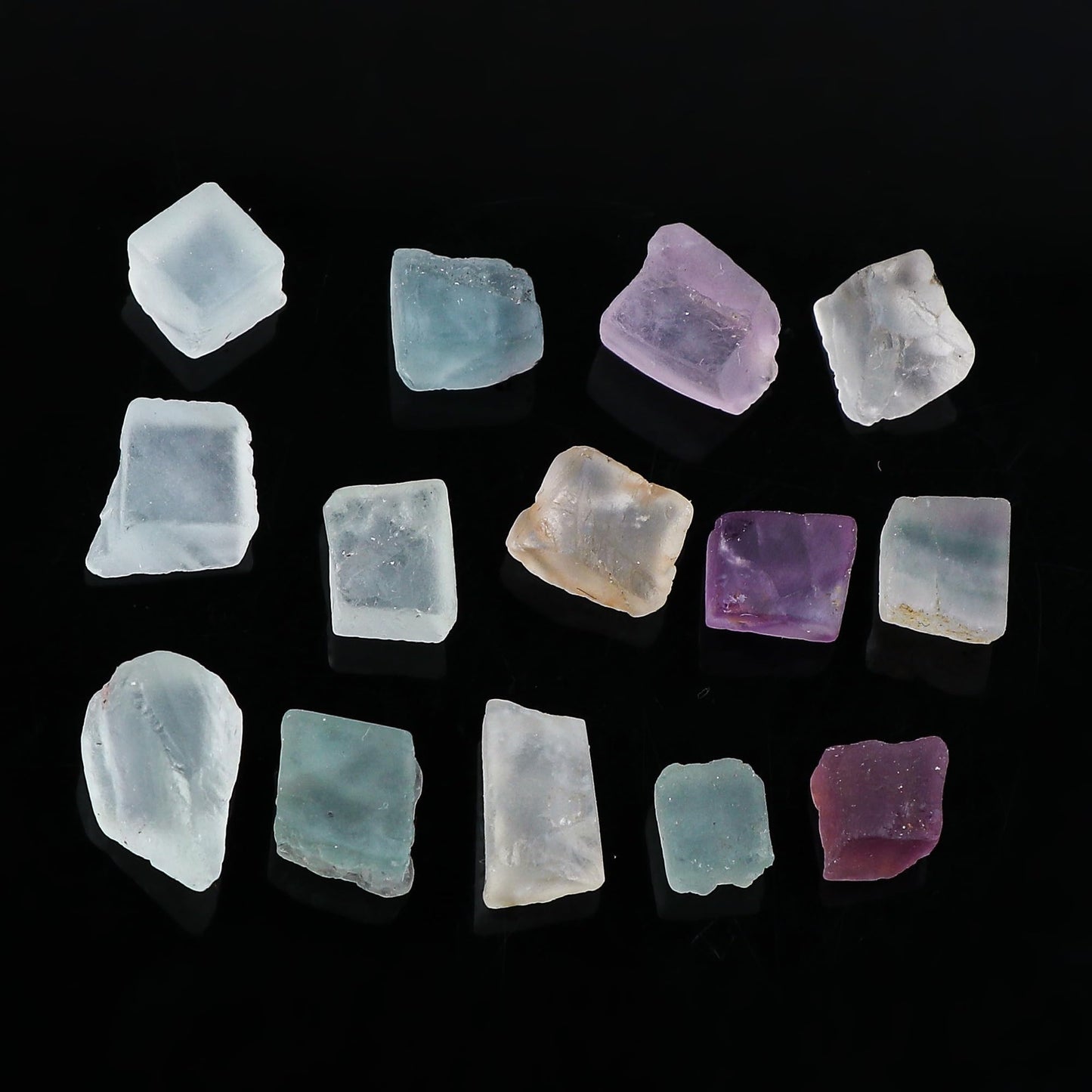 CRYSTALIS Wholesale 50 carats Natural Multi Fluorite Raw Crystals, Loose Gemstone, Bulk Rough Jewelry Making Supply, Chakra Healing Raw Stones, Wire Wrapping, DIY, Gem Collection