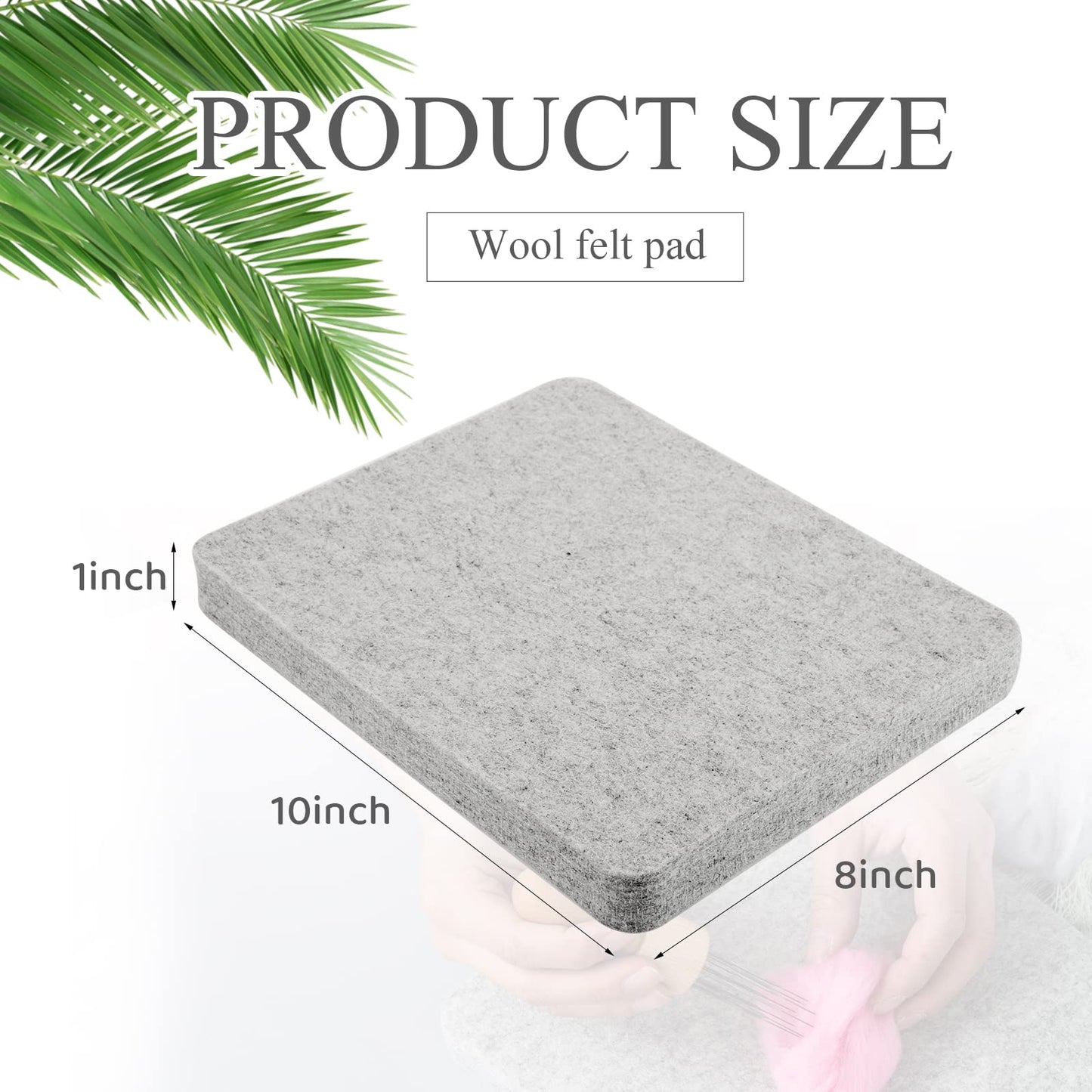 Irenare 148 Pcs Needle Felting Kit 8 x 10 Inch Felting Pad Mat with Needles Finger Guards Wooden Handle Scissor Bag for Beginner Professional DIY