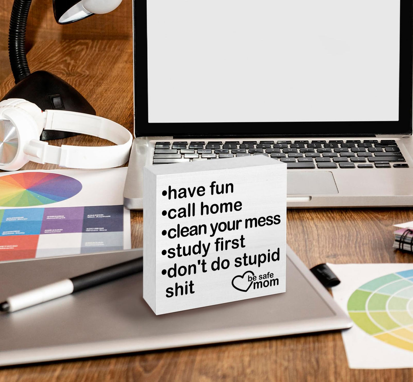 Nitelat Call Your Mom Signs - Dorm Decor for College Girls Guys, College Dorm Essentials for Guys, High School Graduation Gifts, Have Fun Call Home Clean Your Mess Study First Don't Do Stupid Shit