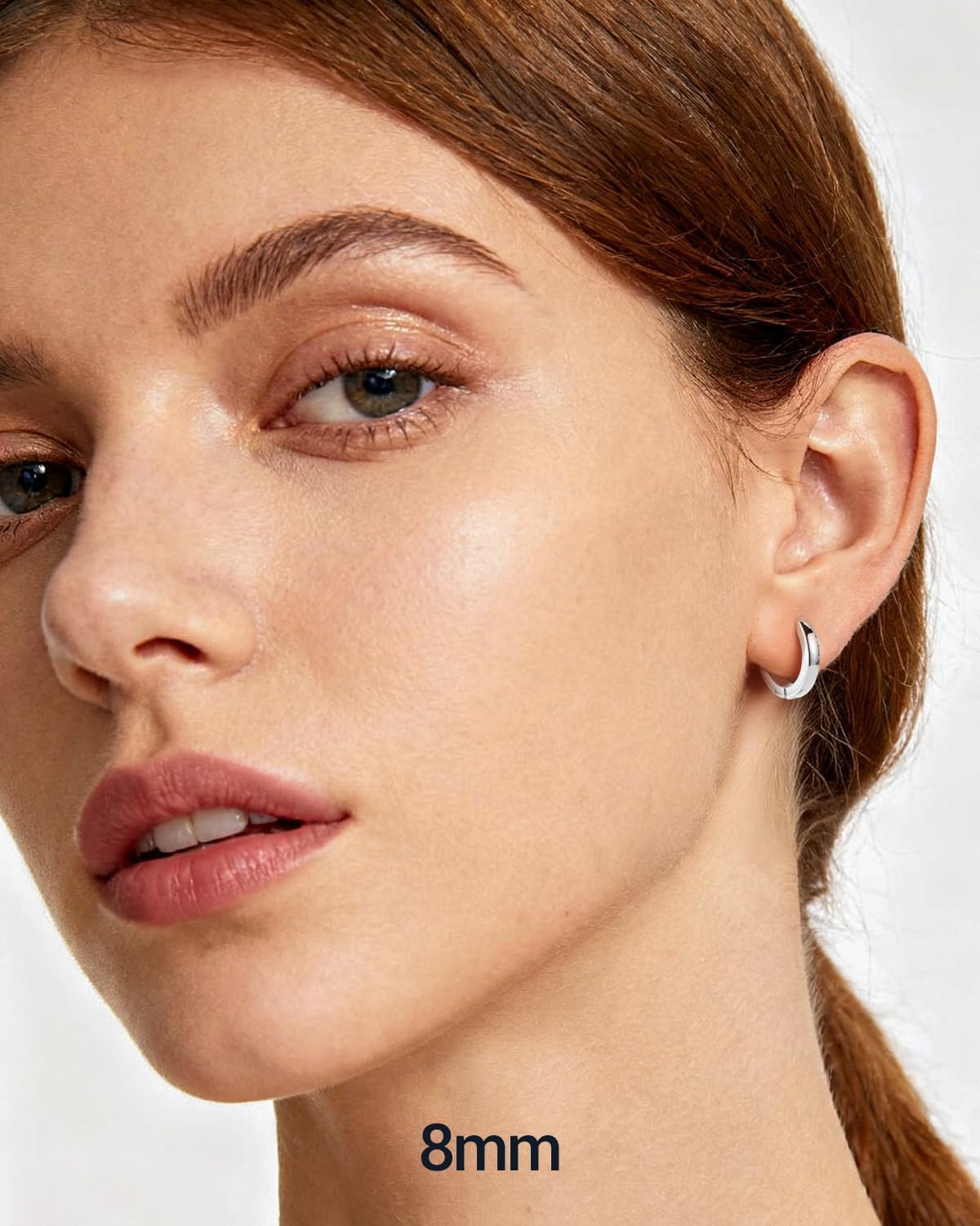 Silver Hoop Earrings For Women Hoops Earring Hypoallergenic 8mm Tiny Huggie Jewelry Non Tarnish Cartilage Piercing Waterproof Ear Earings