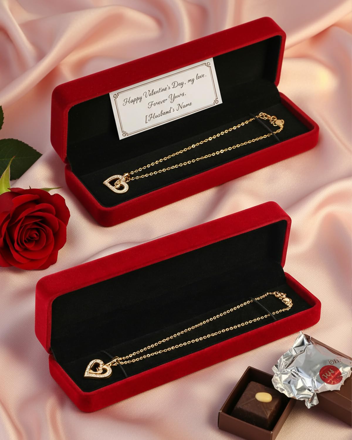 Zitonyang Jewelry Boxes, 12 Pack Velvet Necklace Box Long Bracelet Box Necklace Gift Boxes, Jewelry Storage Display Case For Wedding, Engagement,Proposal, Birthday And Anniversary (Red)