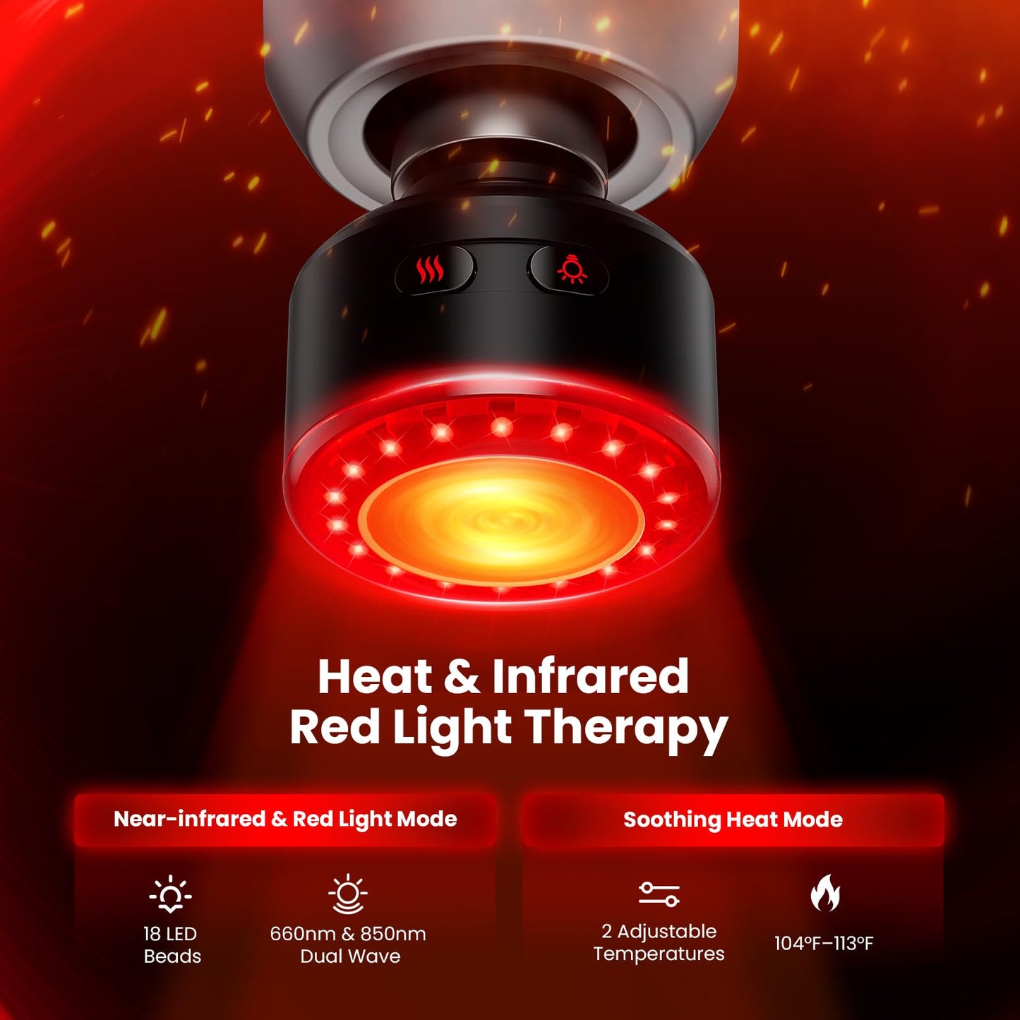 BOB AND BRAD C2 Ultra Massage Gun with Heat, Red LED & Infrared, FSA Eligible Deep Tissue Percussion Massager for Pain Relief, Electric Muscle Recovery for Athletes, HSA Approved