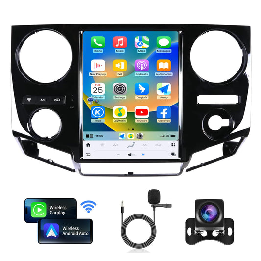 Qualcomm Car Radio for Ford F250 F350 2009-2012 F450 F650 2009-2016 Stereo Replacement Carplay Android Auto Upgrade 12.1 Inch 2K IPS Touch Screen Android 13 Tesla Style Head Unit Navigation