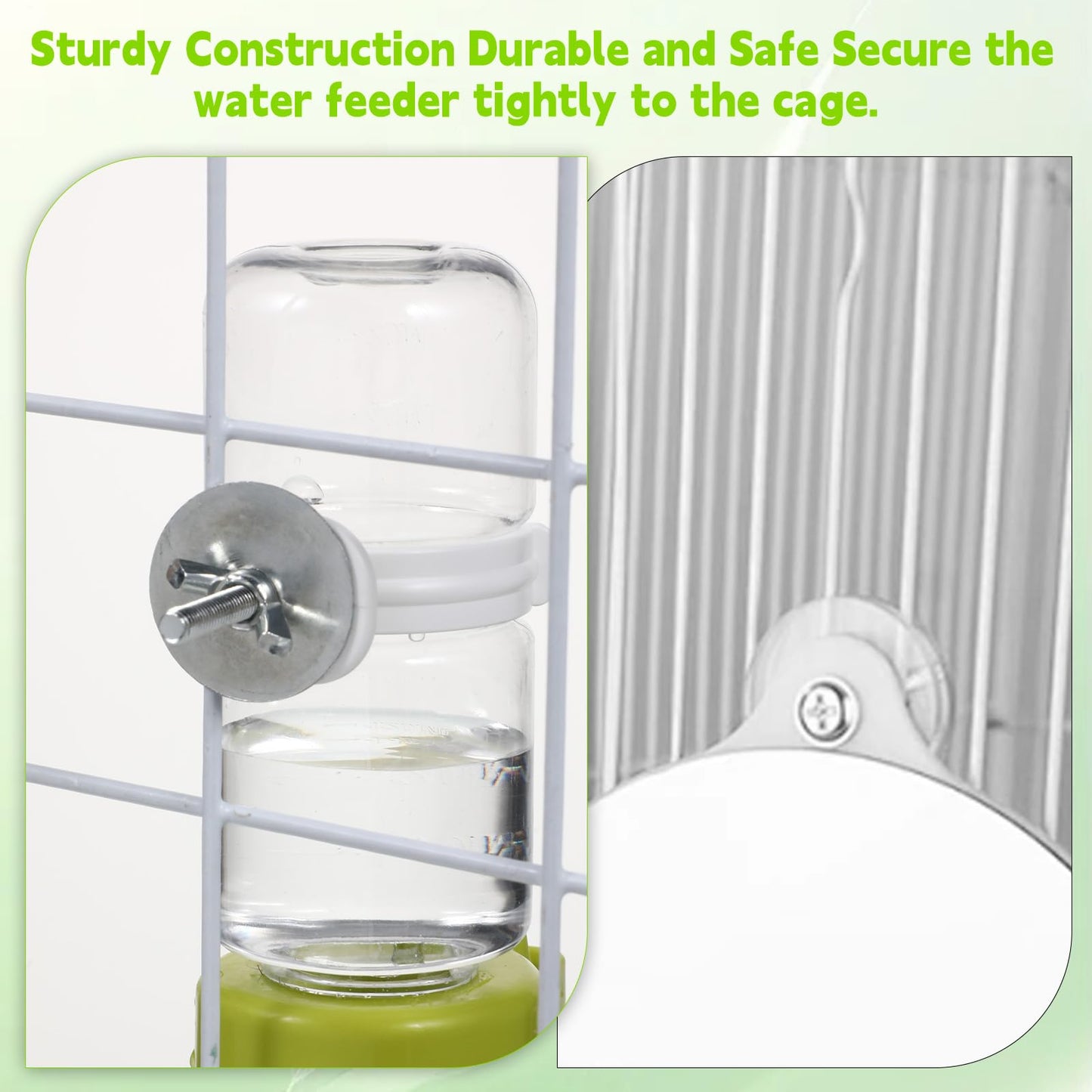Bird Water Dispenser for Cage Automatic Bird Cage Water Dispenser 2pcs 4.73 Fl Oz Birds Water Feeder for Cages Plastic No Mess Suspended Birds Bottle No Drip for Budgie Conure Lovebirds Cockatiel