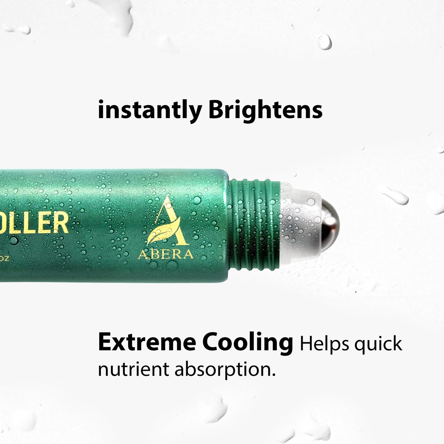 Abera Eye Roller Serum for Men – Eye Bags, Dark Circles & Puffiness Treatment – Mint Essence with Vitamin C & Peptides 0.34 fl oz