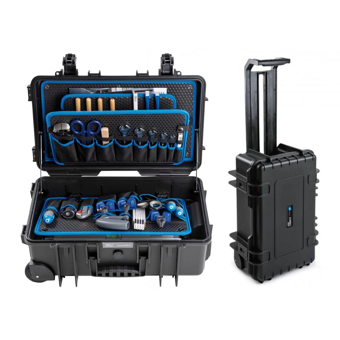 B&W International Jumbo 6600 Outdoor Tool Case with Pocket Tool Boards, Black