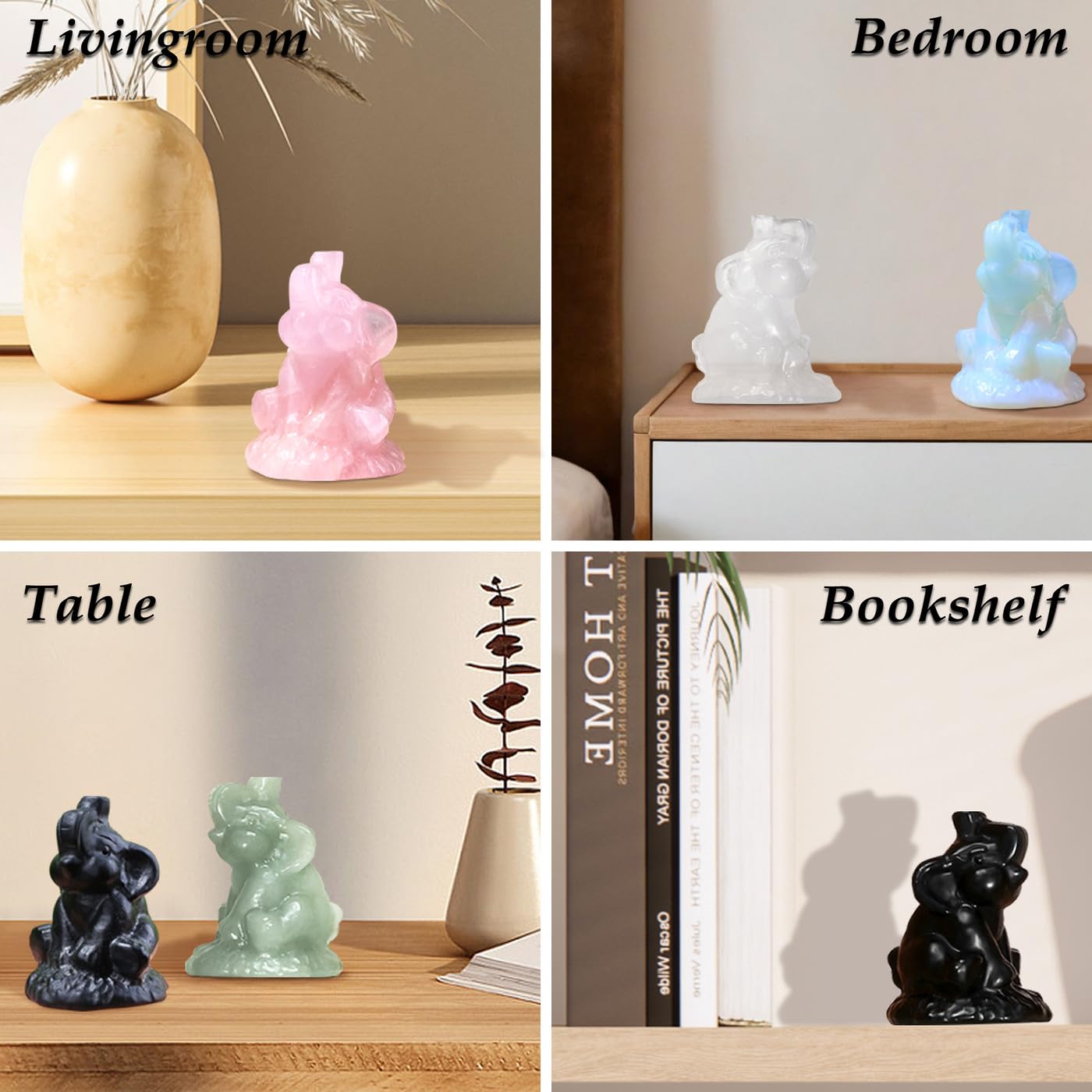 ZHIYUXI Pink Elephant Gifts for Women Encouraging Elephant Decor Lucky Cute Elephants Figurine Inspirational Gifts for Women