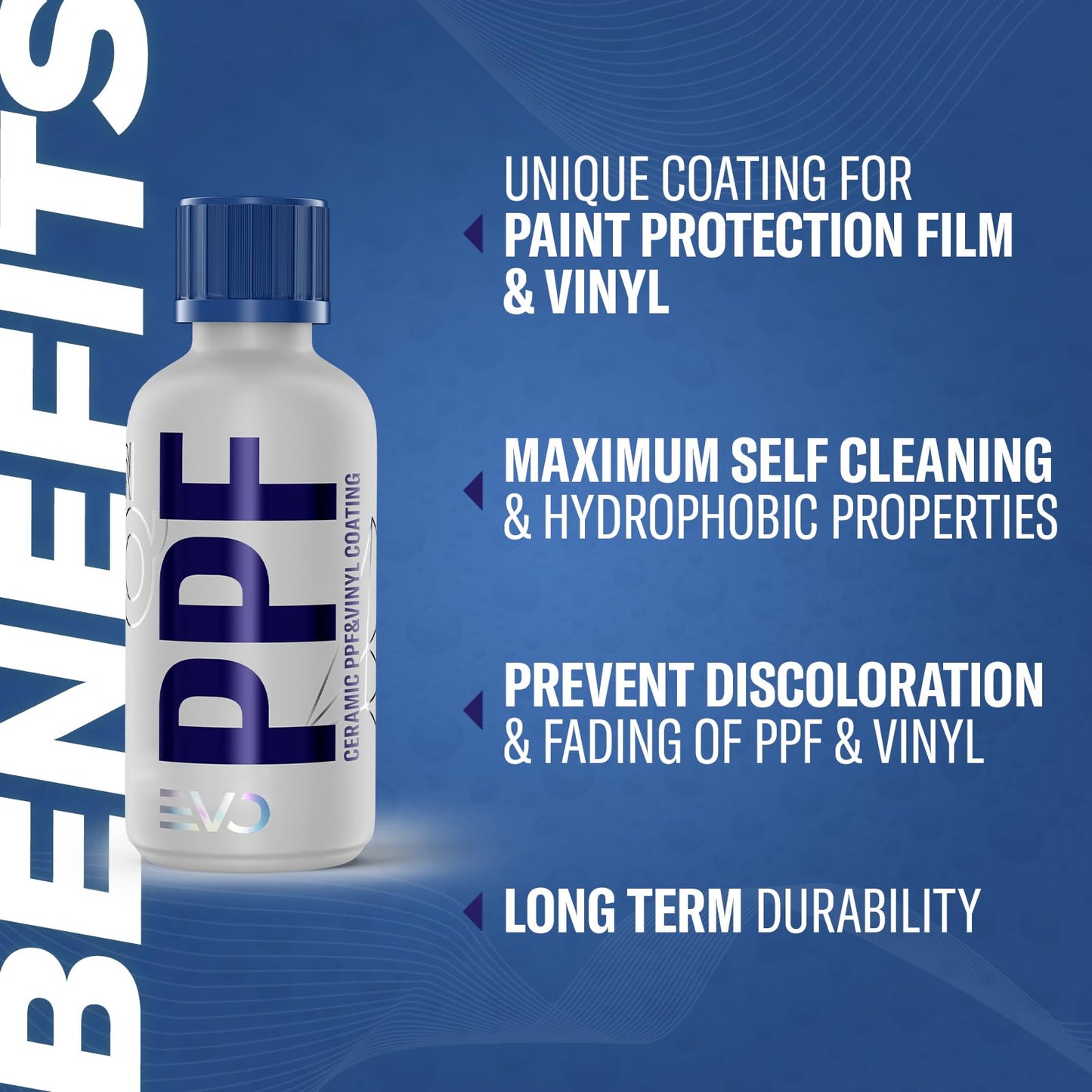 GYEON PPF EVO Flexible Ceramic Coating for Paint Protection Film Vinyl Wrap Hydrophobic Self‑Cleaning Protection Enhances Color Gloss Durable Single‑Layer Application Without Affecting Self‑Healing
