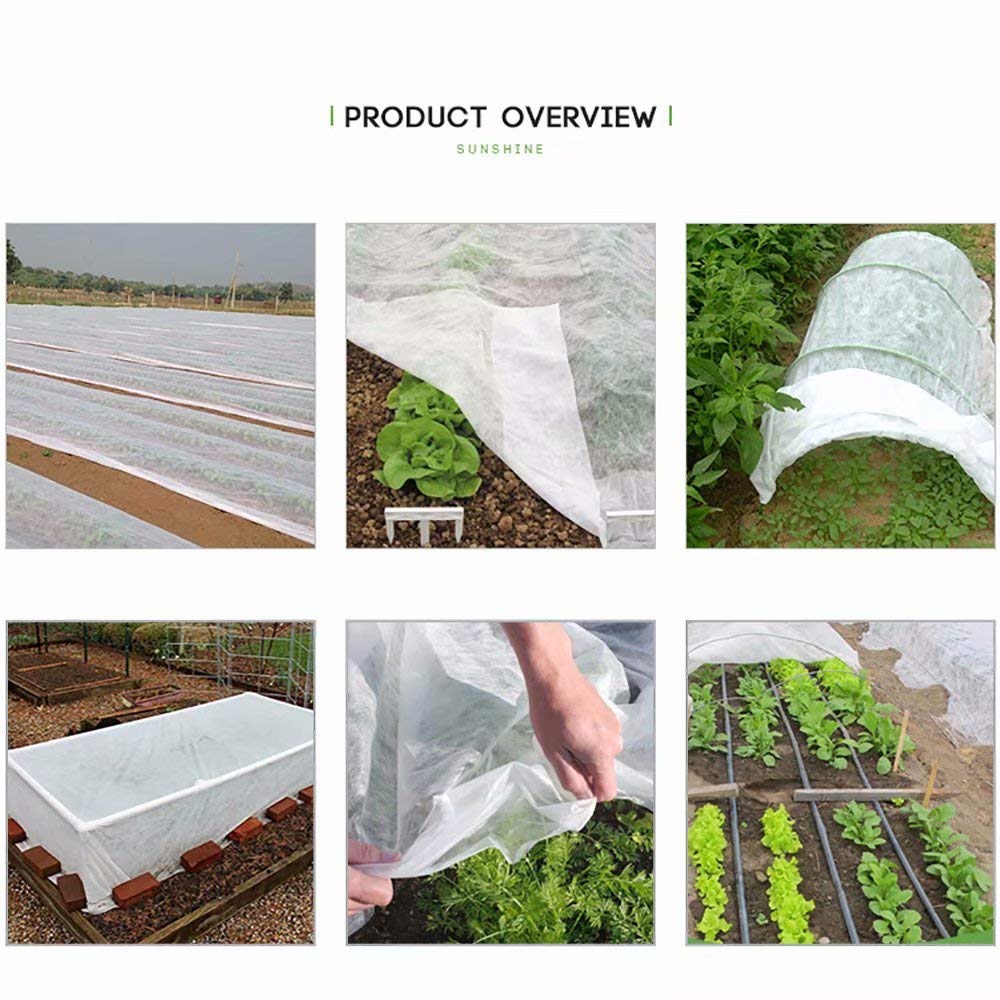 Agfabric Plant Covers Freeze Protection Frost Blankets for Plants 10'x15' 0.55oz Row Covers Plant Cover Winter Frost Pests Protection,White