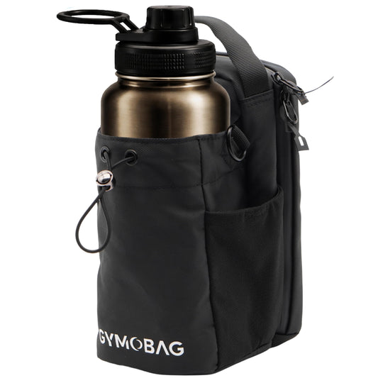 GYMOBAG Magnetic Gym Bag for Men & Women – Strong Magnets, Waterproof Crossbody Sling with AirTag Pocket & Pouch –Magnetic Water Bottle Holder Fits 64oz, Travel/Sports/Work Bag Ideal for Everyday Use