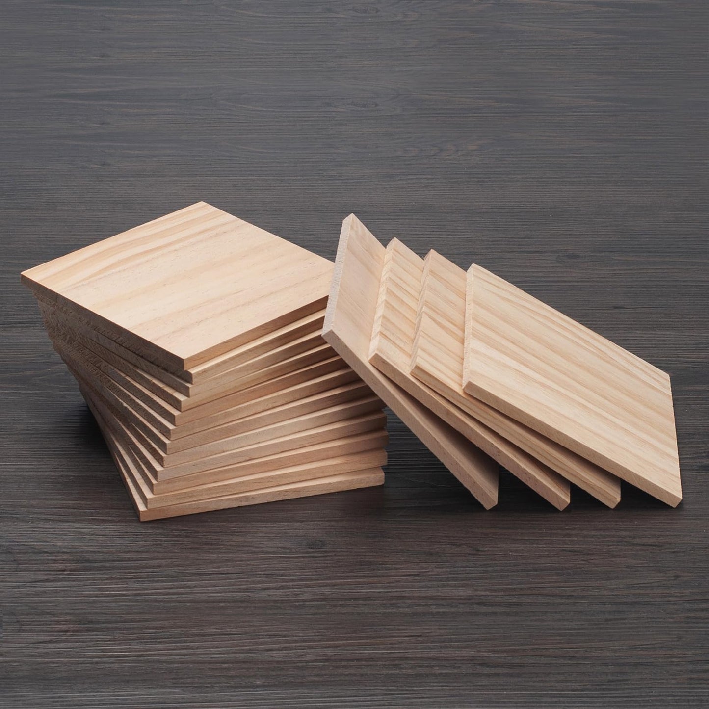 Wooden Blocks for Crafts,1/4″ Thick 5″ X 5″ Wood Squares for Crafting, Blank Wooden Boards Unfinished Wood Blocks Pieces Planks, Paintings, DIY Plaques & Signs, Woodworking, Architectural Models