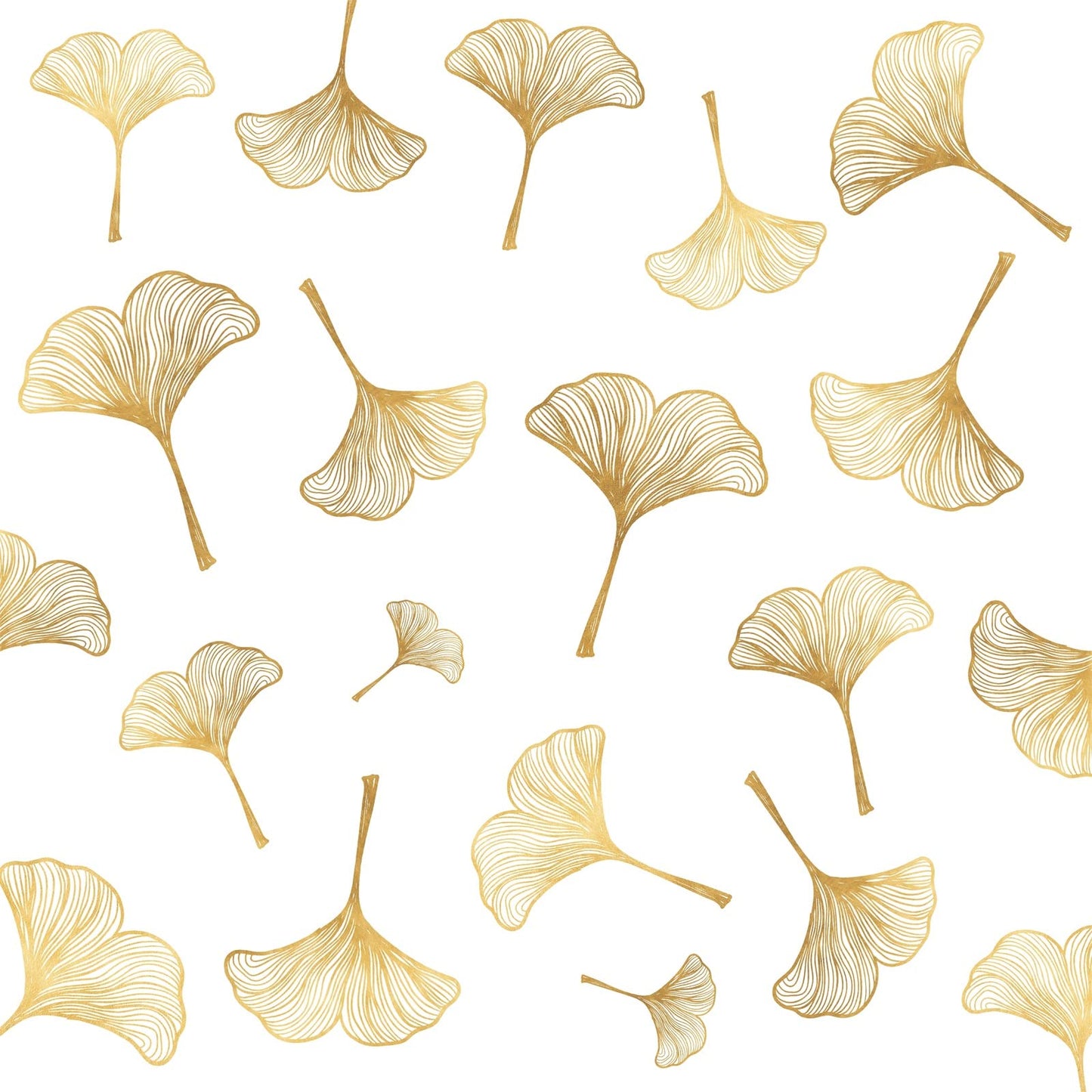 Golden Wall Decals Peel and Stick Golden Leaves Wall Stickers Modern Leaf Vinyl Wall Decals Living Room Abstract Flower Walls Sticker Nordic Plant Walls Art Murals for Bedroom Bathroom Kitchen Decor