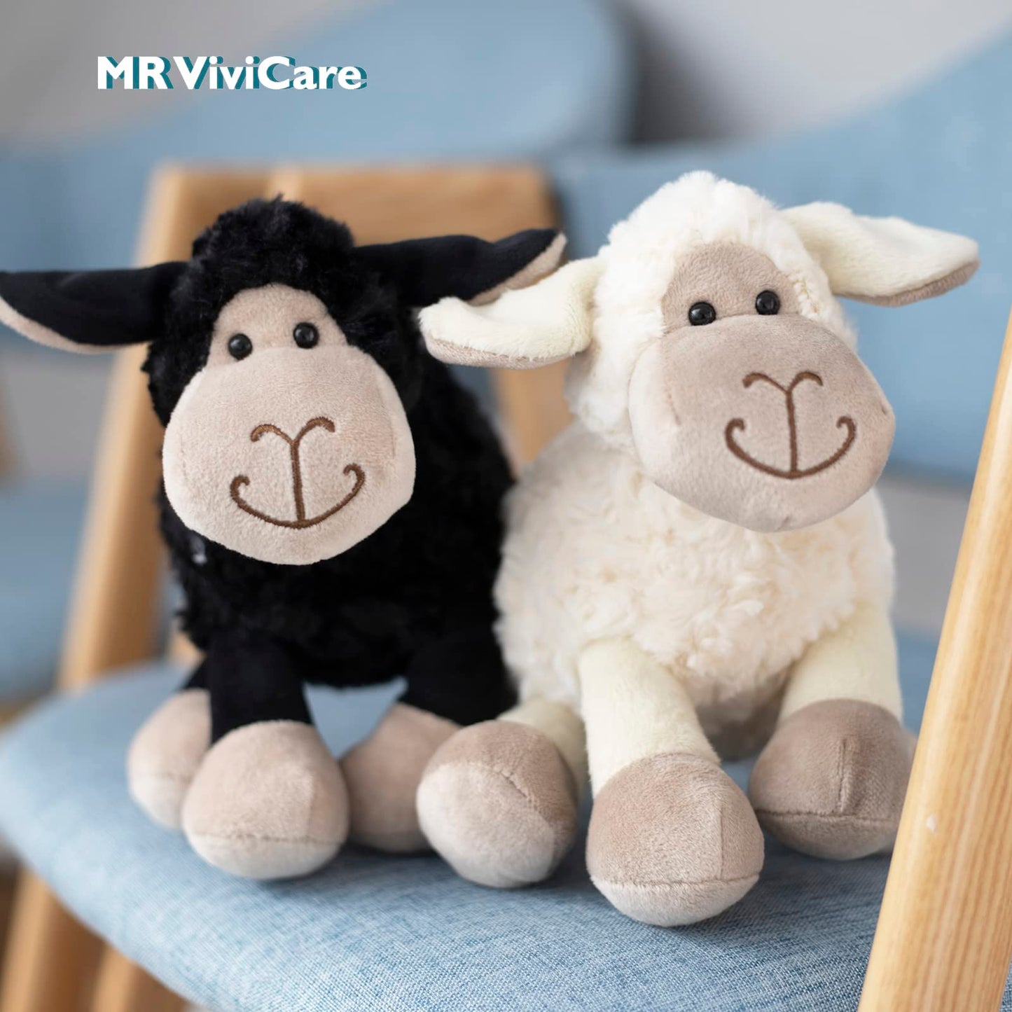 MR ViviCare 6.5" White/Cream Sheep Stuffed Animals for Boys and Girls,Soft and Adorable Lamb Plush Toys for Newborn Babies,Great Gifts
