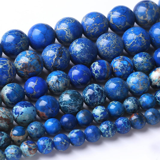 32PCS 12MM Lapis Blue Beads Stone Beads Energy Healing Beads for DIY Jewelry Bracelet Necklace Making for Jewelry Making 15Inch