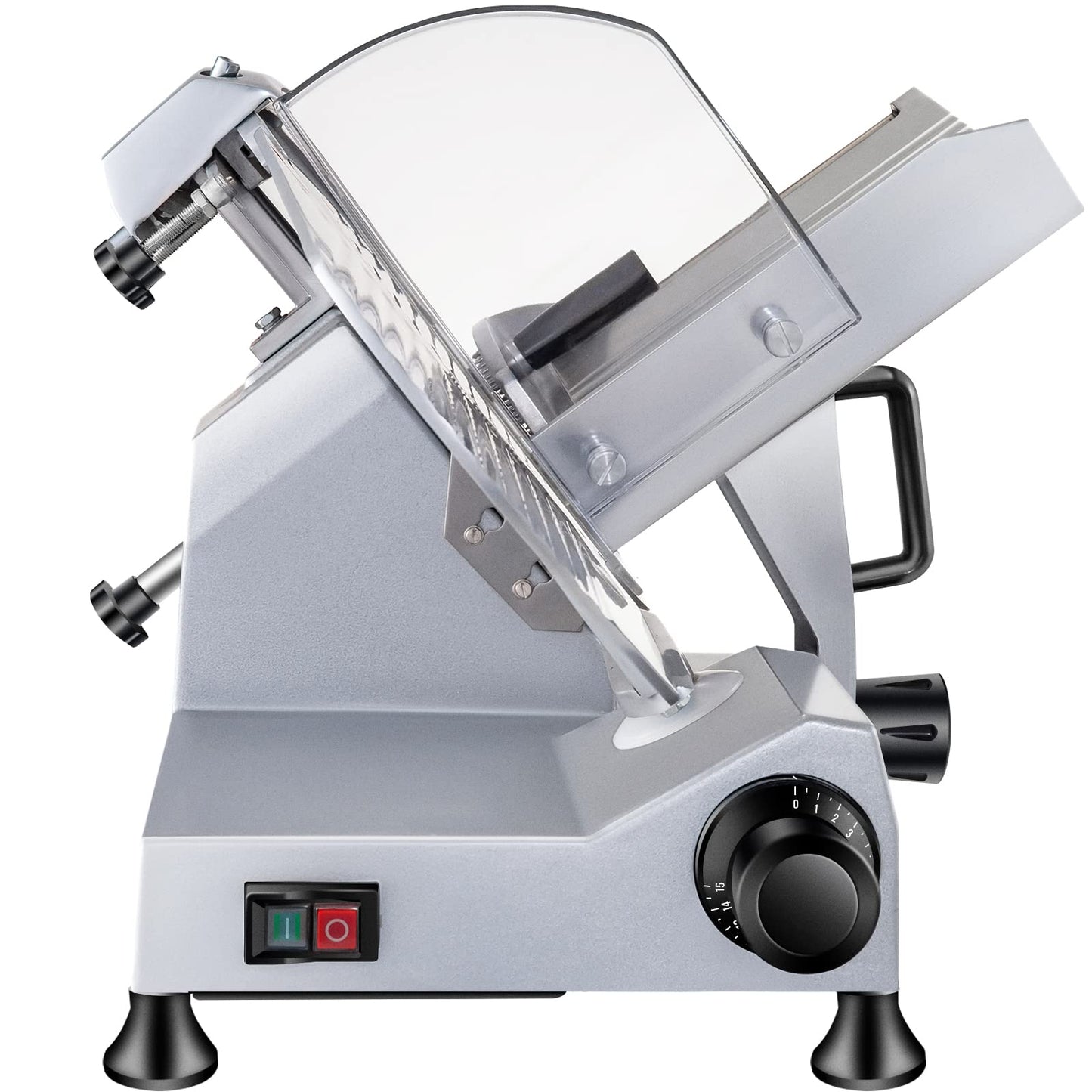 VBENLEM Commercial Meat Slicer,12 inch Electric Meat Slicer Semi-Auto 320W Premium Chromium-plated Steel Blade Adjustable Thickness, Deli Meat Cheese Food Slicer Commercial and for Home use,Sliver