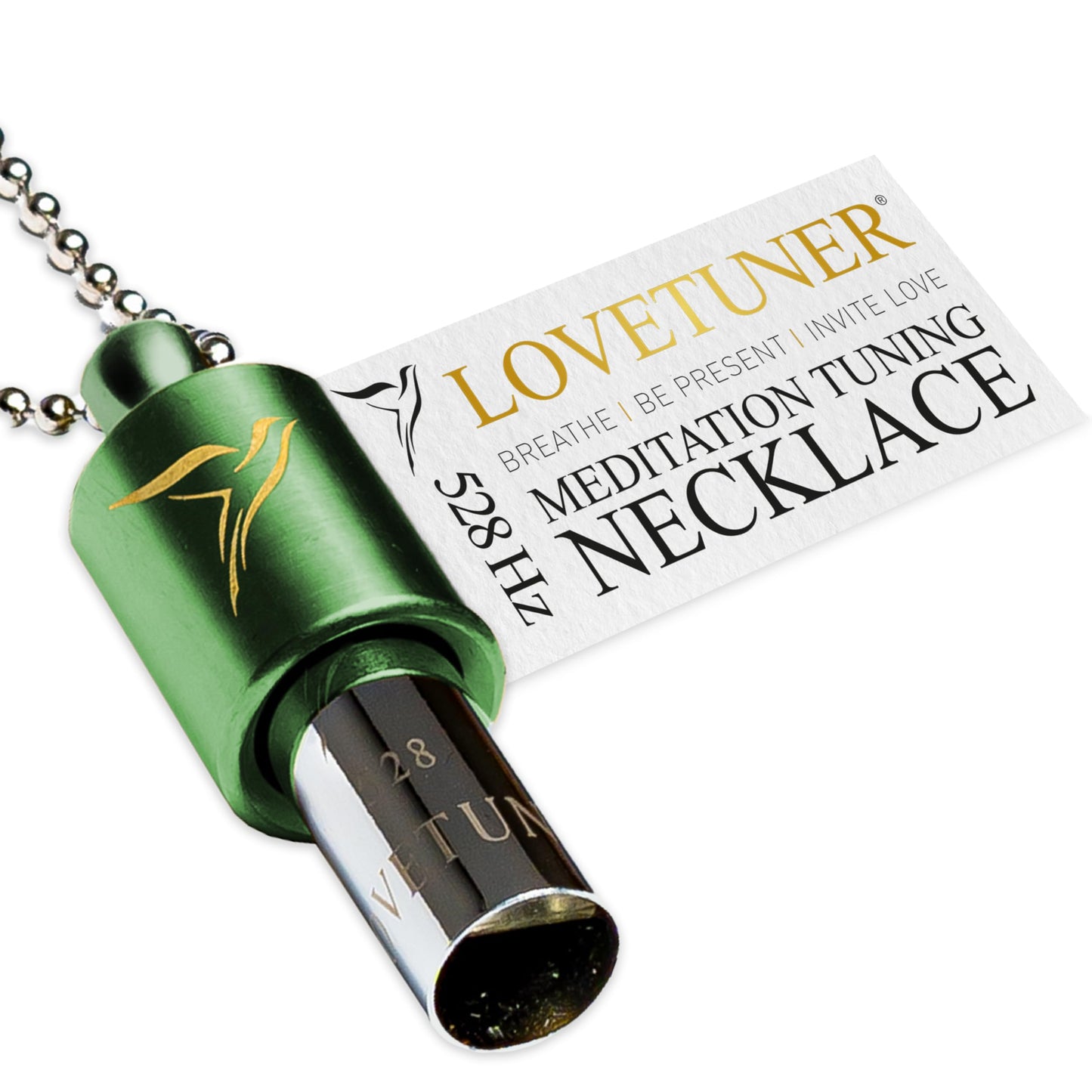 LOVETUNER 528Hz Breathing Necklace for Stress Relief, Mindfulness & Meditation | Sound Healing Whistle for Anxiety, Focus, Calm & Relaxation | Emotional Wellness, Inner Peace & Balance Necklace