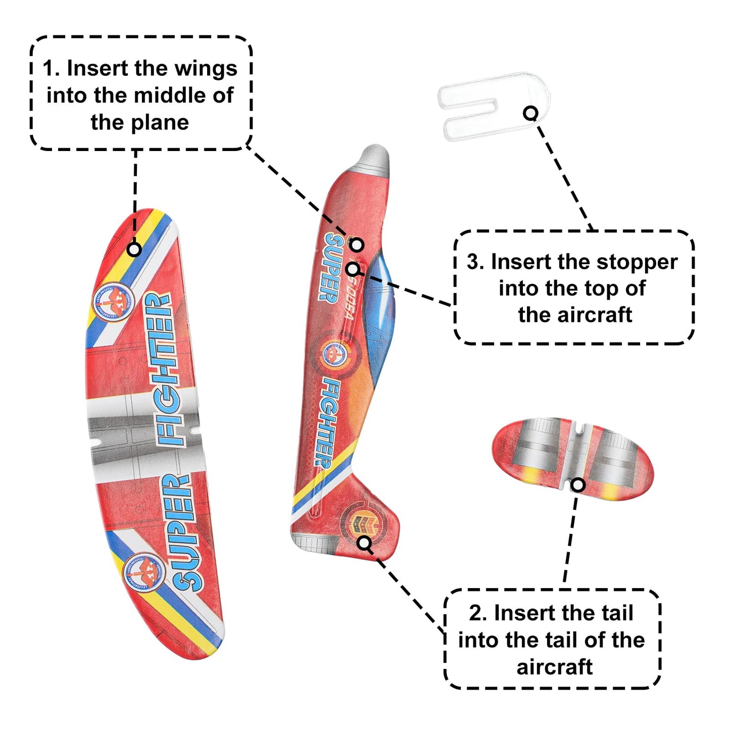 Libima 144 Pcs Foam Airplanes Toy for Kids Bulk Glider Planes Outdoor Flying Toys Airplane Party Favors Individually Wrapped Foam Plane Kit for Birthday Party Carnival Classroom Prizes