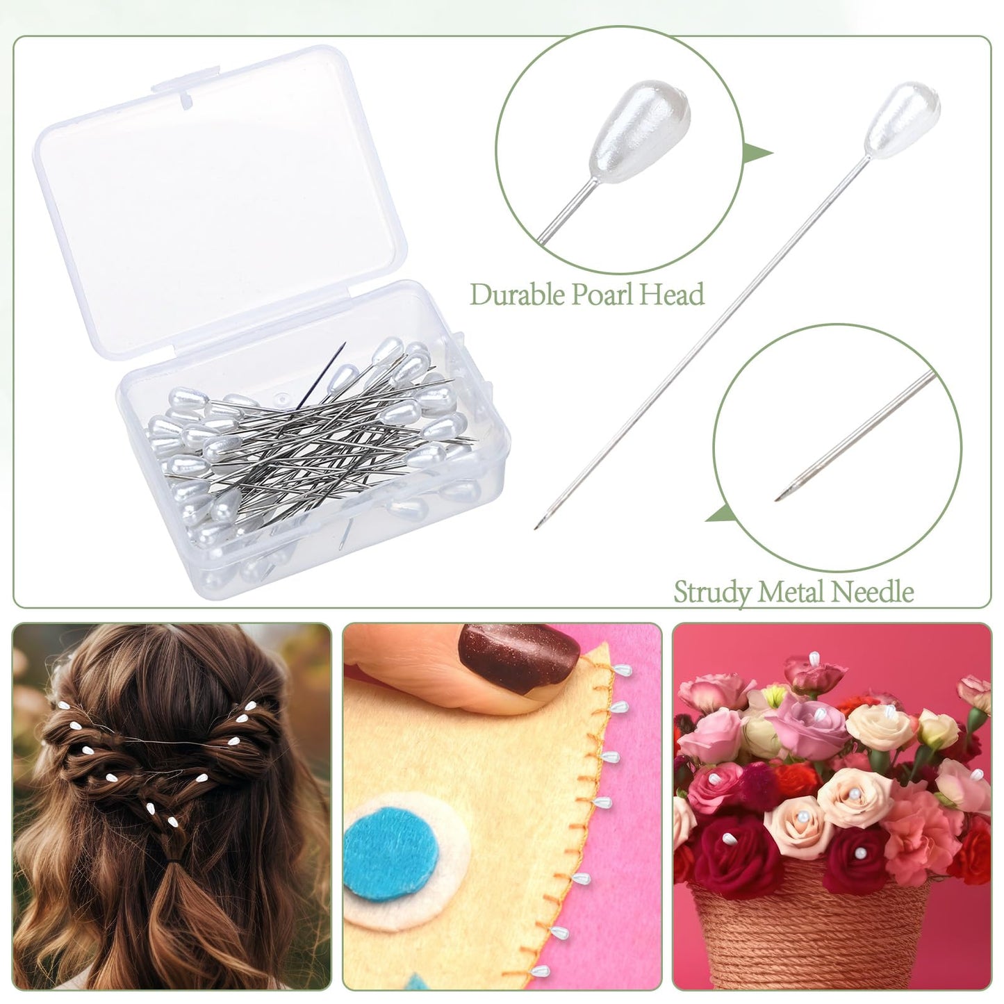 Hoemwarm Boutonniere Pin Kit Corsage Making Supplies Set Includes Pins Floral Wire Tape Cutters White Ribbon Metal Clips for Wedding Prom Party DIY Craft Arrangements