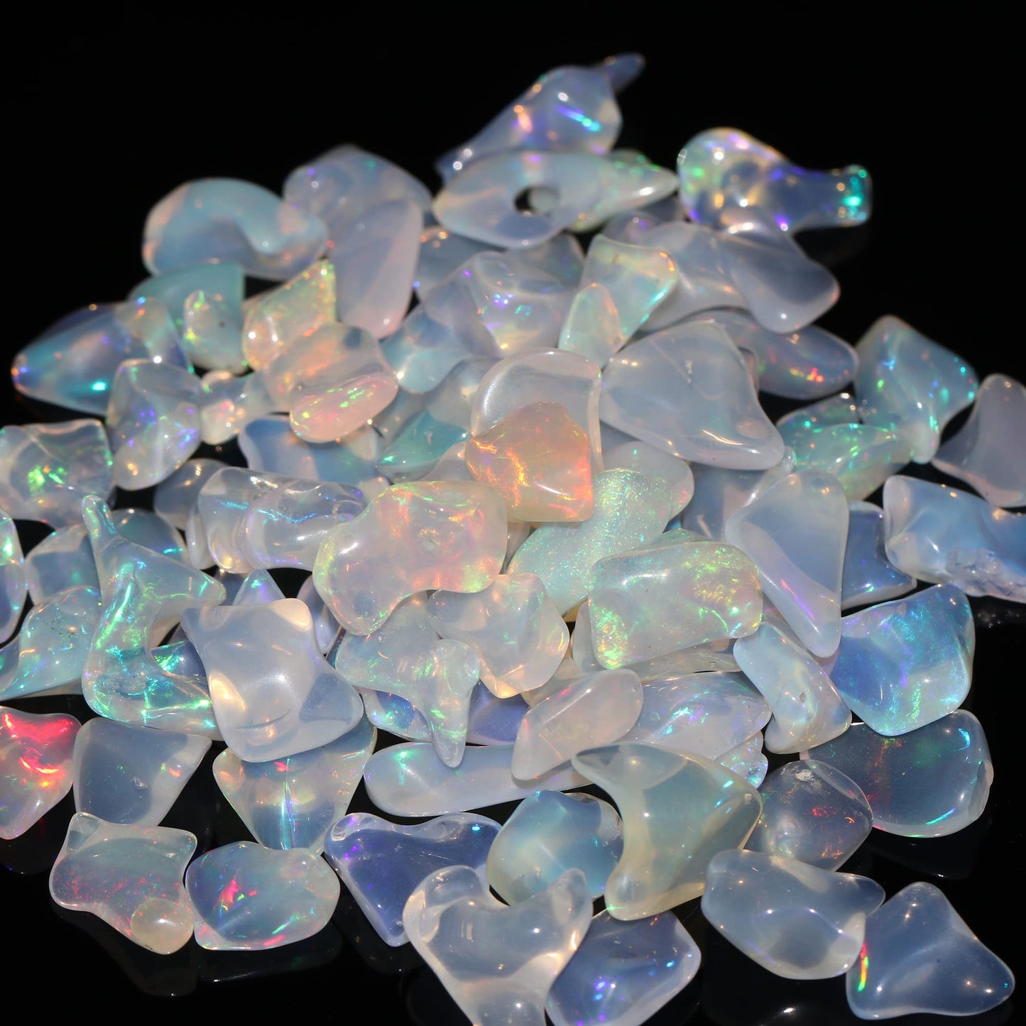 GEMHUB Natural Ethiopian Welo Opal Rough Stone, Raw Crystal, October Birthstone, Handpicked Stone, Jewelry Making Gemstone, Ultra Fire Opal, Size-13X8X4 mm
