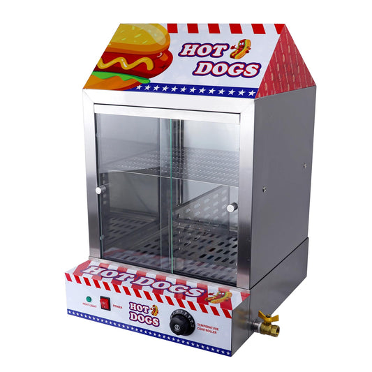 Commercial Hot Dog Steamer With Bun Warmer Hot Dog Machine 2 Tiers Sausage Heater For Parties (Big(Hot Dog Bun Steamer))