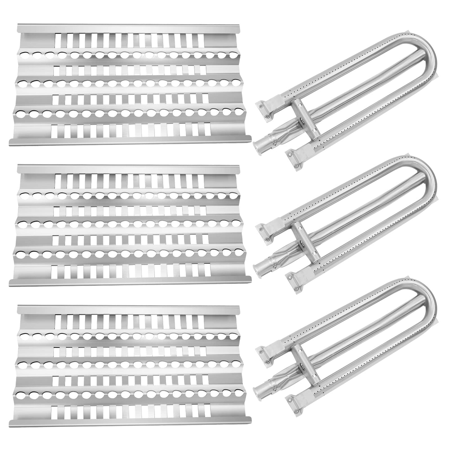 Clivimi 19” Grill Burner Grill Heat Plates Shield for DCS Grills DCS 30 BGB30-BQRN, 27 DBQR, 36, 48 BGB48-BQARL Dynamic Cooking Systems Radiant Tray Gas Grill Replacement Parts Briquette Tray