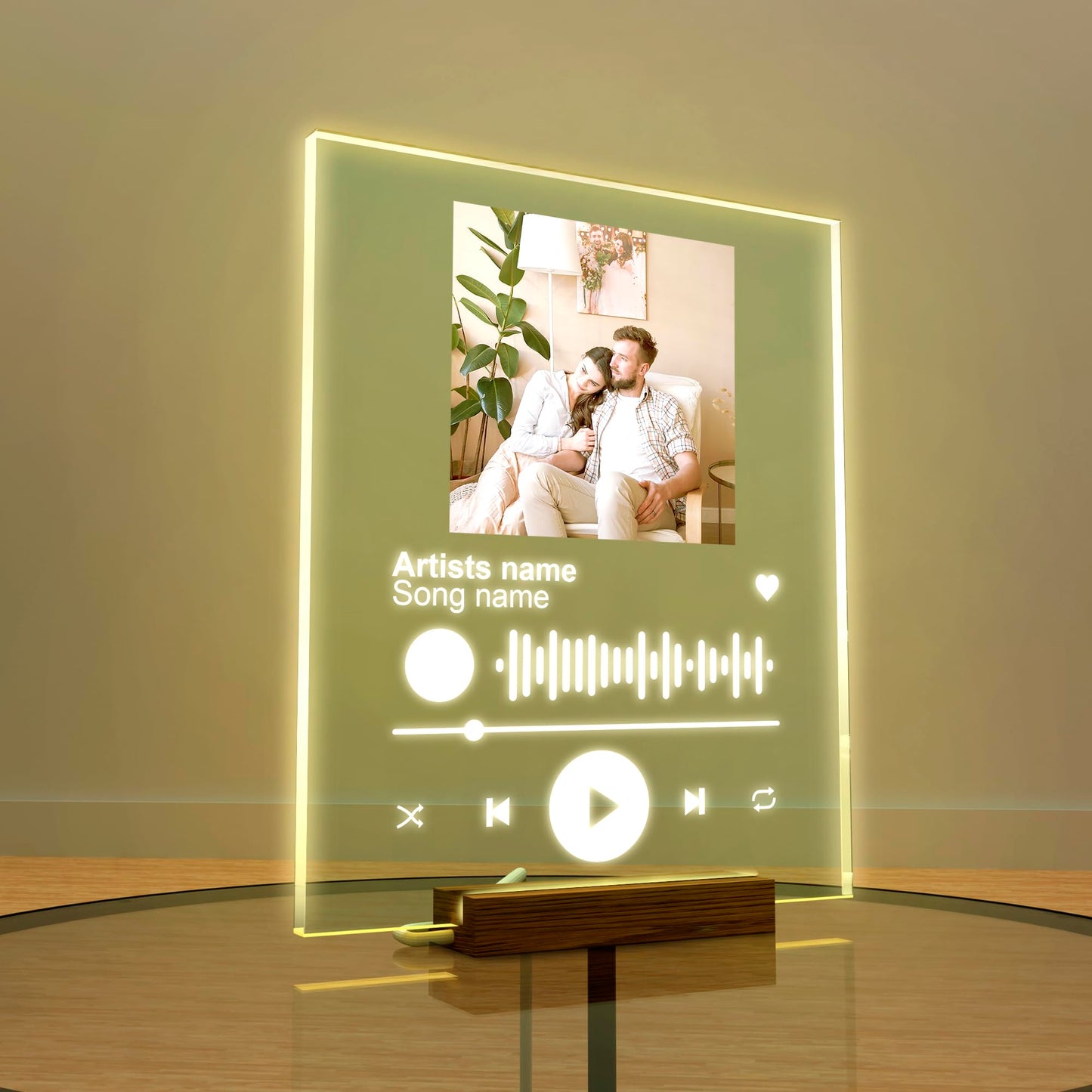 EGD Personalized Spotify Plaque Gifts for Her Him Girlfriend Boyfriend, Custom Picture Frame for Women Men, Customized Photo Gifts for Couple Wife Husband on Anniversary Birthday