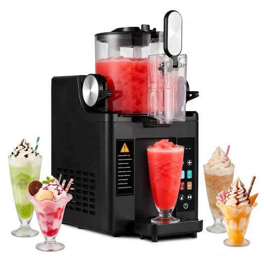Slushie & Soft Serve Ice Cream Maker, Slushie Machine for Home,Frozen Drink Machine, No Ice Needed, Self Cleaning Slushy Machine, Perfect for Milkshake, Frozen Margaritas, Cocktail and More