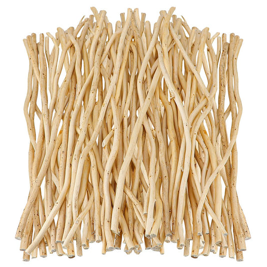 50Pcs Natural Twigs, Driftwood Branches for DIY Crafts, Unfinished Timber Rods for Model Making, Home Decor & Art Supplies (30cm/11.8in)
