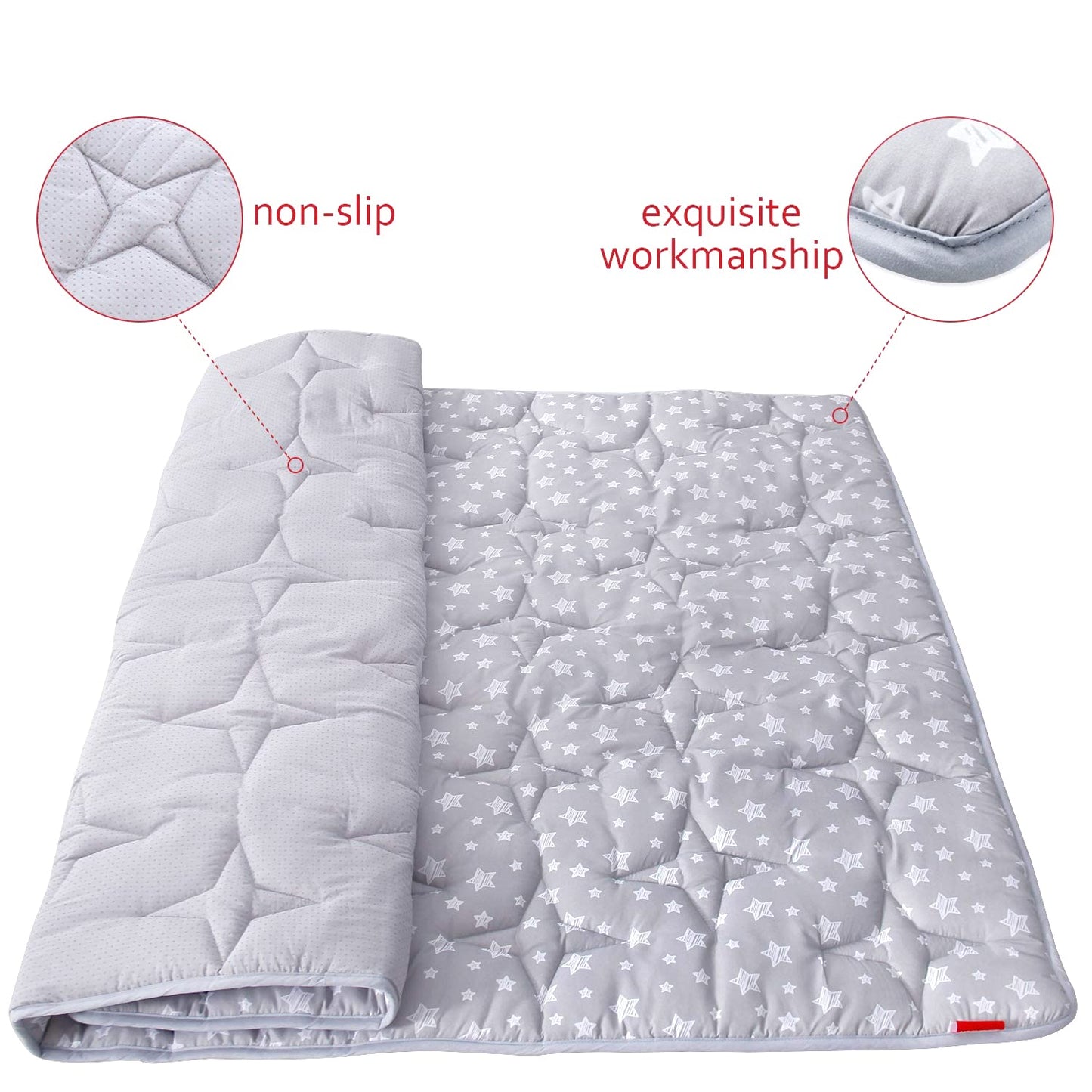 Baby Play Mat, Extra Large Thick Floor Play Mat, Non Slip Padded Baby Play Mat for Playing 79x63 Inches, One-Piece Baby Floor Mat for Babies, Toddlers