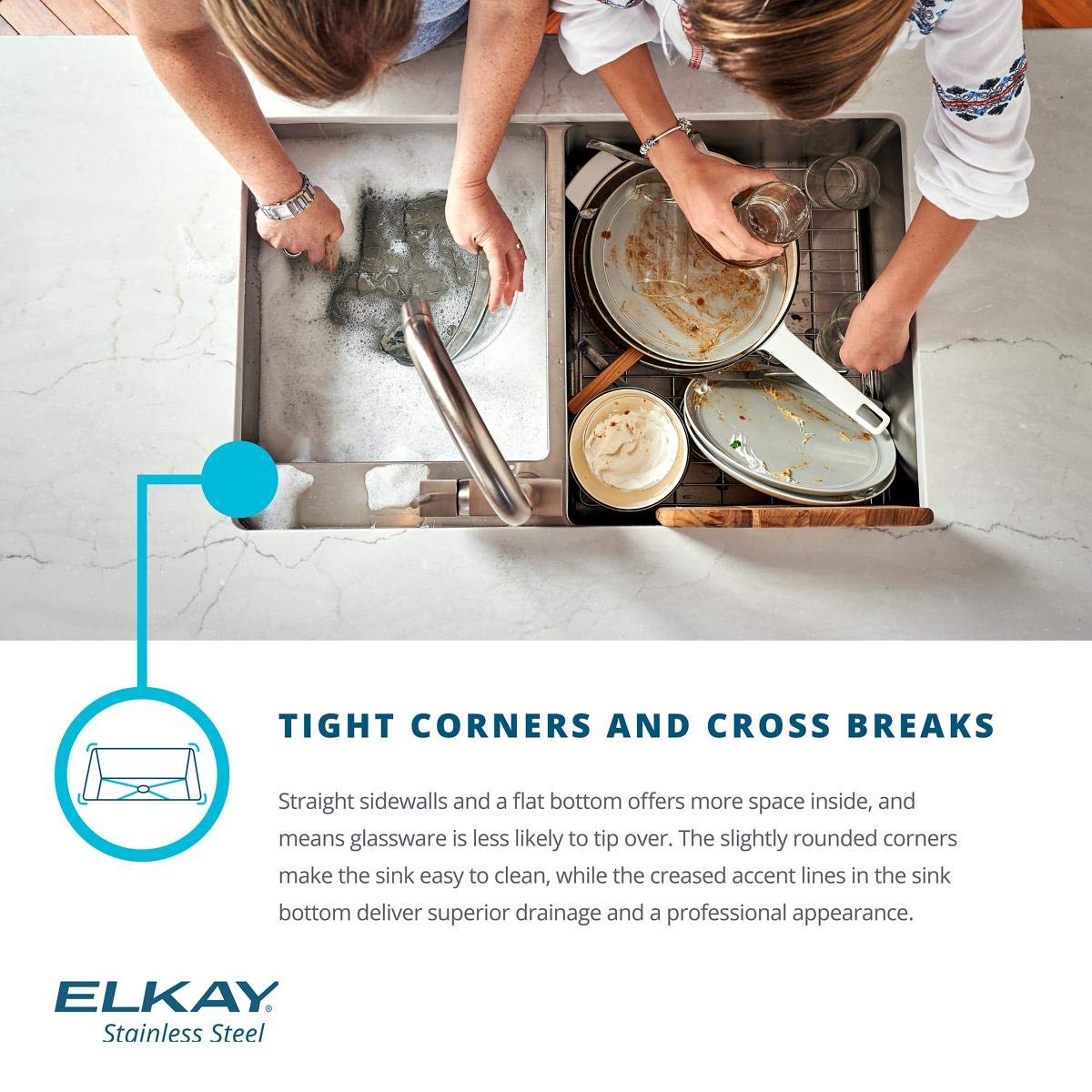 Elkay Crosstown 16 Gauge Stainless Steel 32-1/2" x 18" x 10" Single Bowl Undermount Sink Kit