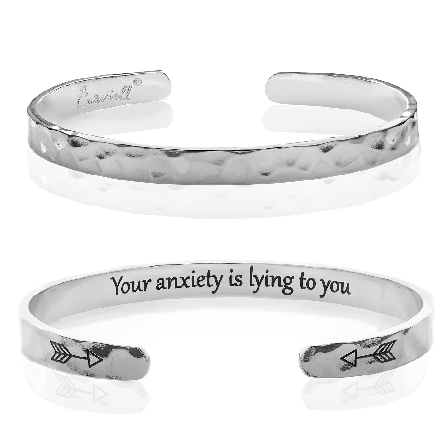 Carviell Anxiety Bracelet, Stress Relief Gifts for Women, Cuff Bracelets, Things for Teens, Anxiety Relief Items, Teenagers Jewelry