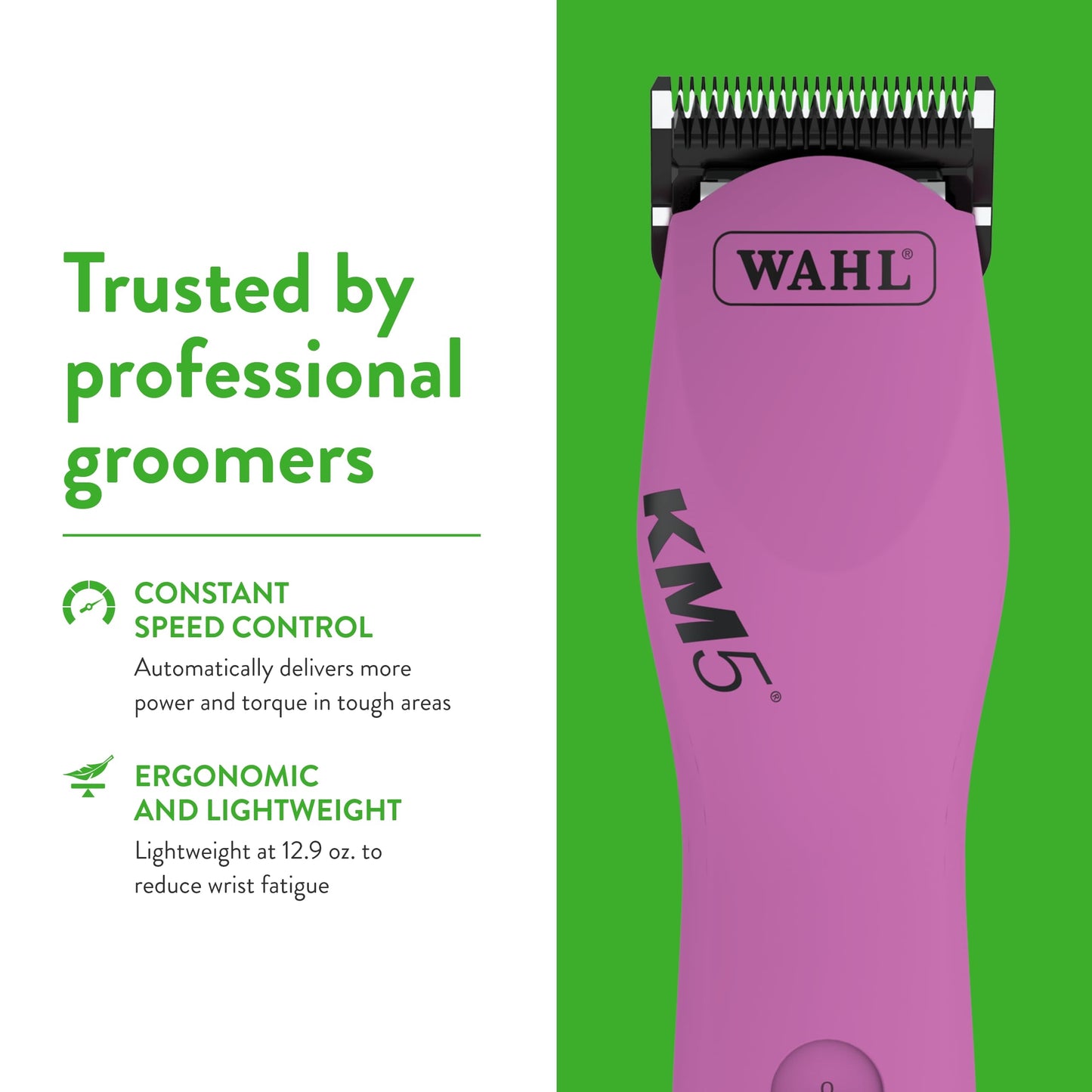 Wahl Professional Animal Thick Coat Pet Clipper & Dog Clipper (#9787-300) - Hair Remover - Grooming Clippers for Dog, Cat - for Thick Haired Pets - 2 Speeds - Pink