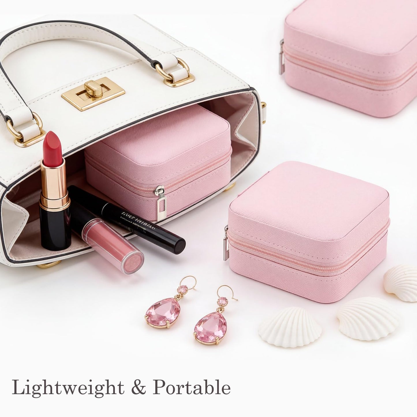 Easytle 24 Pcs Travel Jewelry Box Exquisite Travel Jewelry Case Portable Jewellery Storage Holder Organizer Box Small Jewelry Organizer for Rings Earrings Necklaces Pendants Bracelets Watches