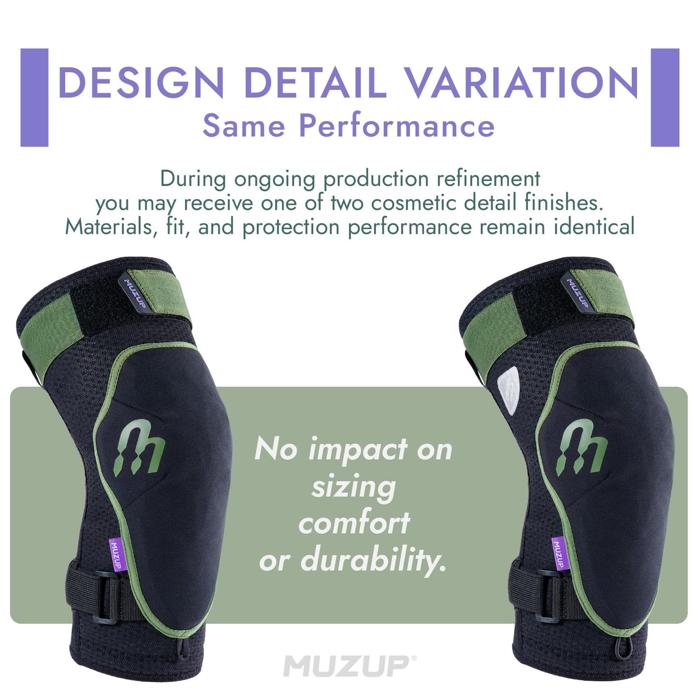 MUZUP MTB Knee Guard, Sufficient Protection Kneepad No-Slipping Mountain Bike Knee pad for Men and Women Removable Padding Non-Bulky Knee Brace for MTB Snowboard Mountain Bike Gardening Work (Medium)