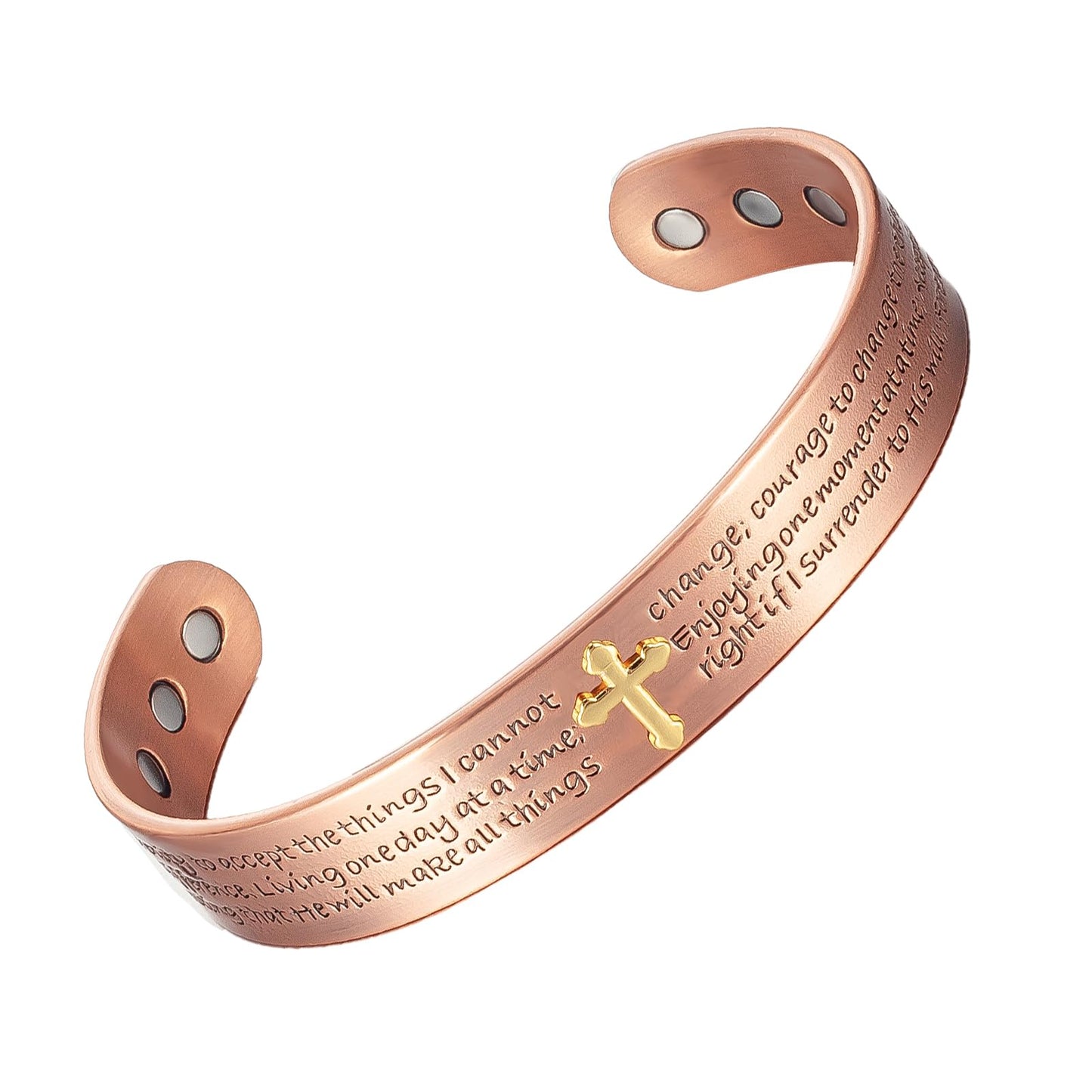 MagVIVACE Women Copper Magnetic Bracelet for Arthritis, Pure Copper Jewelry, Lymph Detox Bracelets with 3500 Gauss Magnet (1)