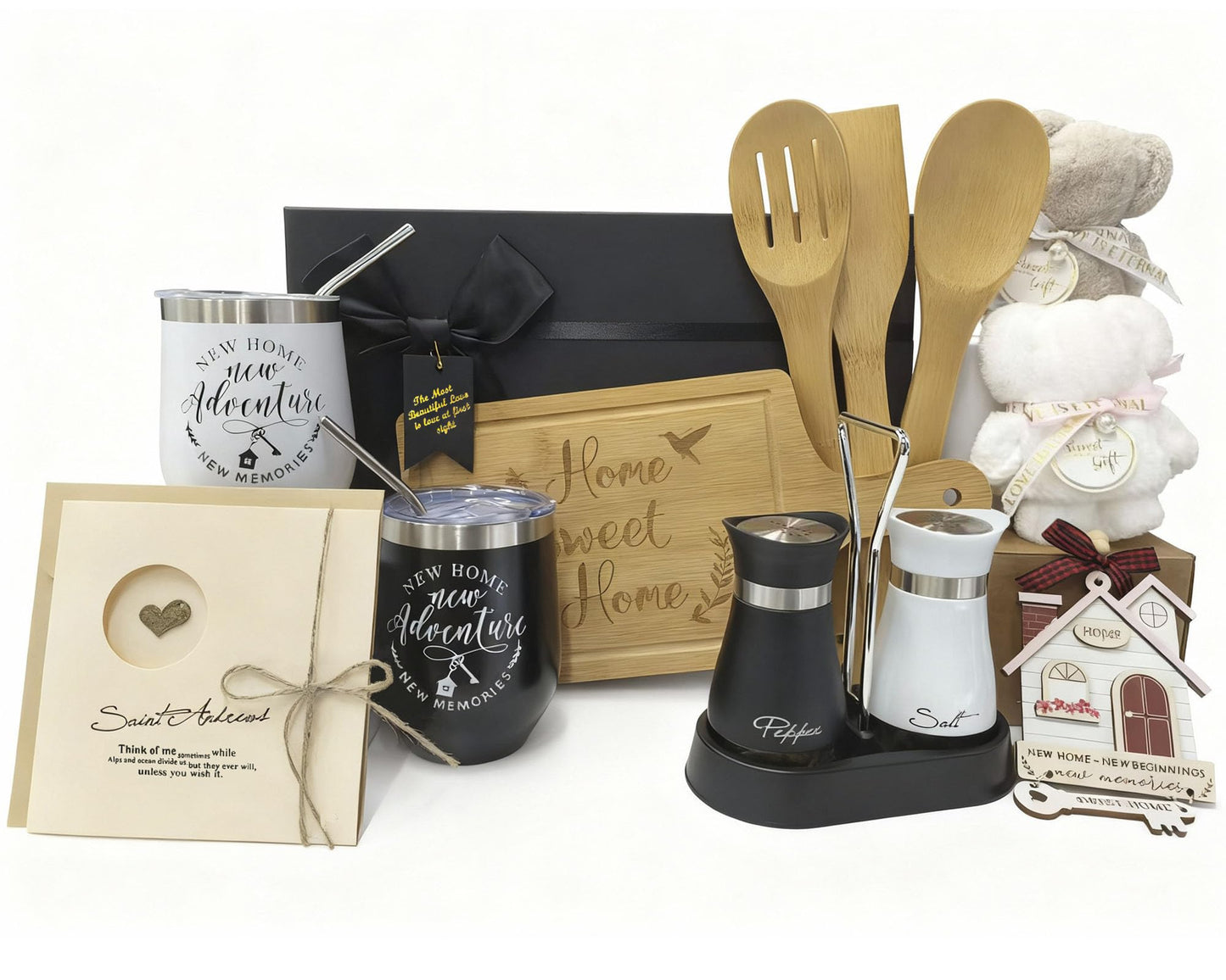 House Warming Gift New Home, 12pcs Unique New House Gift Ideas Box, Housewarming Present for Couples Newlywed Friends Families Apartment, Closing Gifts for Home Buyers