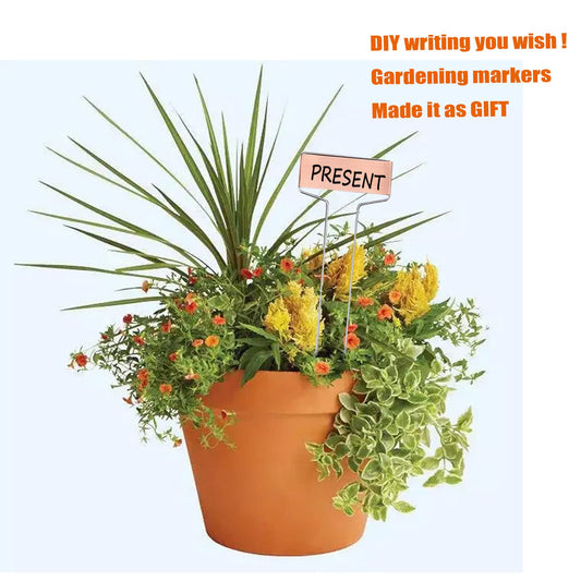 30pcs Plant Labels Copper Plant Markers for Outdoor Plants 6inch Plant Labels for Seedlings Outdoor Garden Waterproof Plant Tags and Labels for Flower Vegetable Herbs Greenhouse (6 in, Copper)