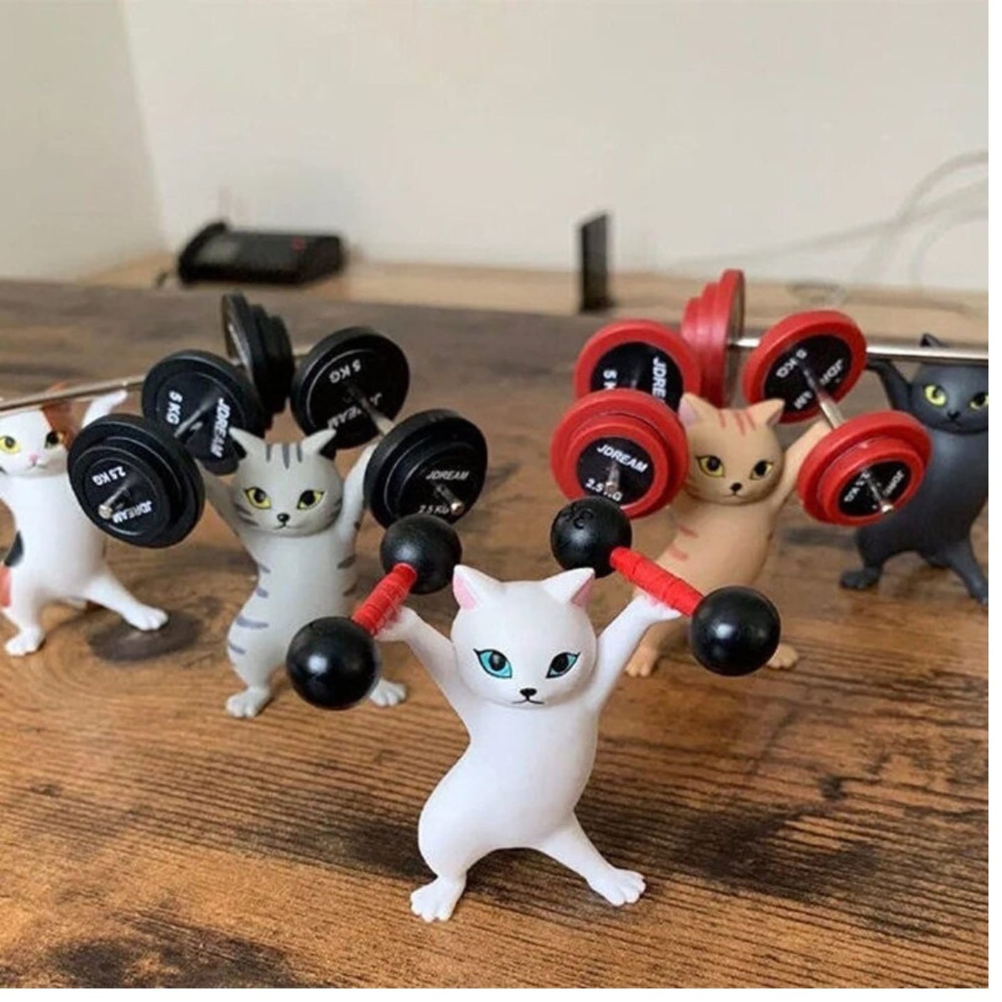 ATHAND Gifts for Women,Cute Pen Holder Desk Accessories for Men Women, Kawaii Dancing Cat,Funny Home Office Decor,Desk Gifts for Coworkers(5 Cats Set)