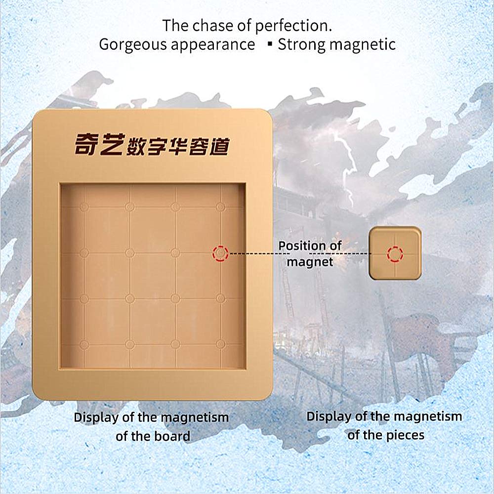 LiangCuber QY Toys Klotski Puzzle ABS Puzzle Magnetic Sliding Block Fun Digital Puzzles Toys for Kids, Prefect Gift for Boys Girls (4x4 Klotski 15-Digit)