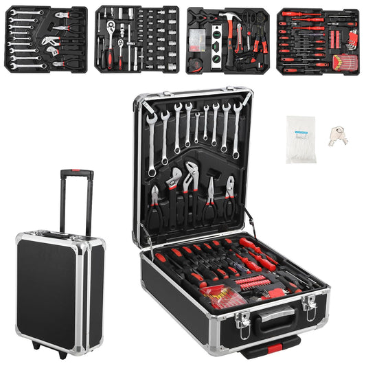 800-Piece Tool Kit, Mechanic's Socket Tool Set with Case, Socket Wrenches & Complete Hand Tools, Portable Complete Repair Tools Box for Home and Car