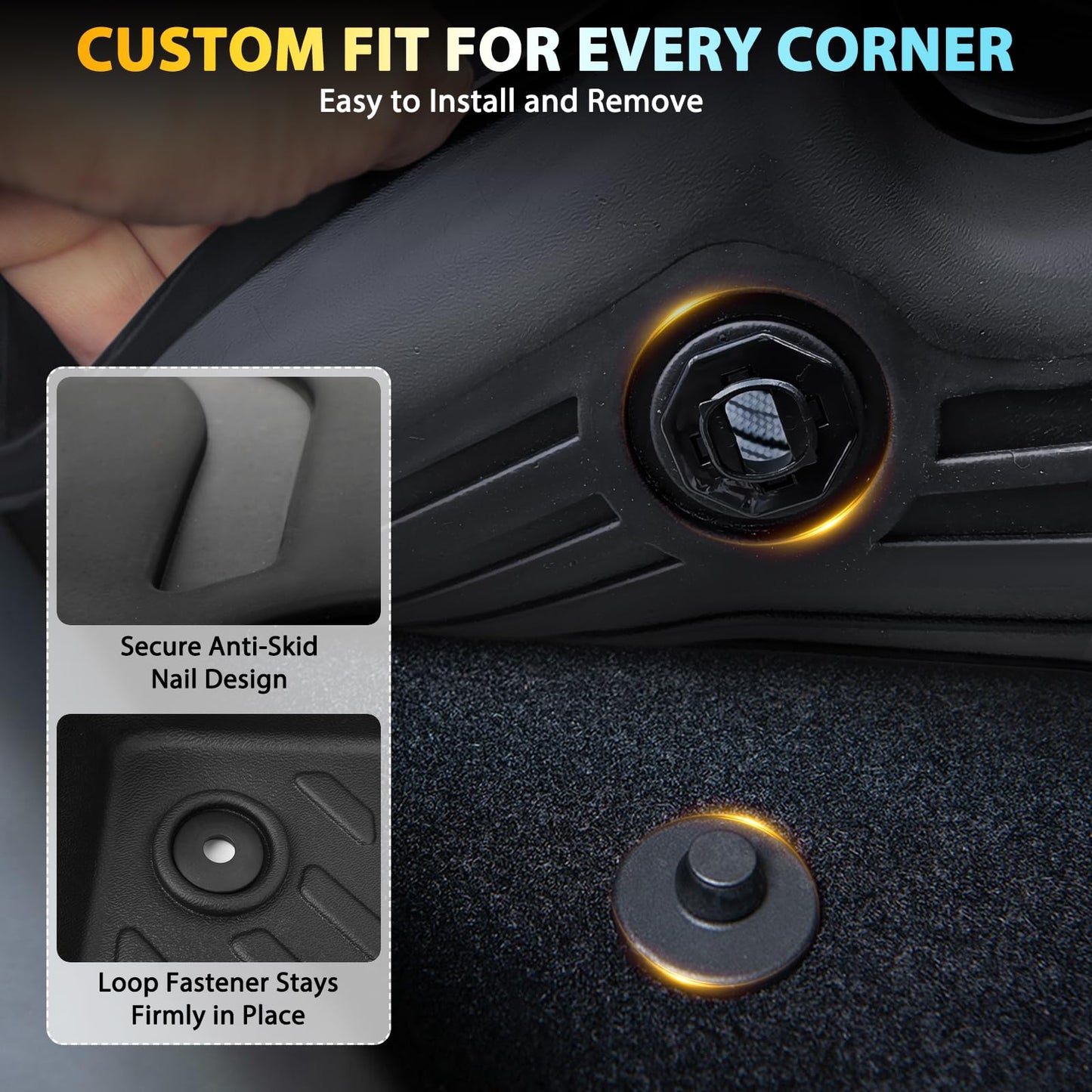 Floor Mats for Toyota Sienna 2013-2020 (NOT Limited & Premium), All Weather TPE Floor Liners Custom Fit Sienna Heavy Duty Car Accessories mat Set, Front & 2nd Row & 3rd Mat Odorless Anti Slip