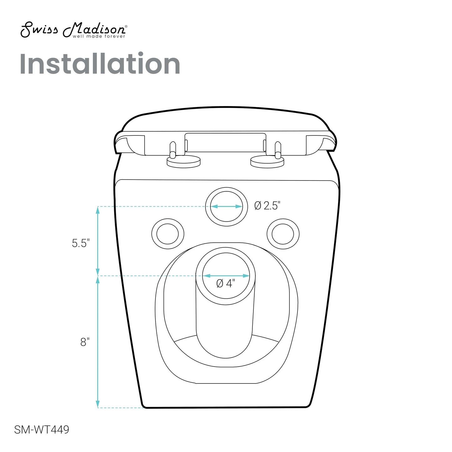 Swiss Madison SM-WT449 Sublime Wall Hung Toilet Bowl