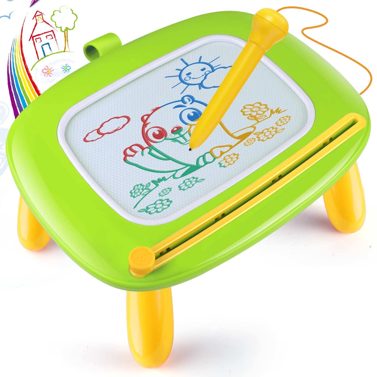 Smasiagon Toddler Girl Boy Toys,Magnetic Drawing Board for Toddlers,Early Learning Doodle Board Writing Painting Sketch Pad, Birthday Easter Valentines Day Gifts for 1 2 3 Year Old (Green)
