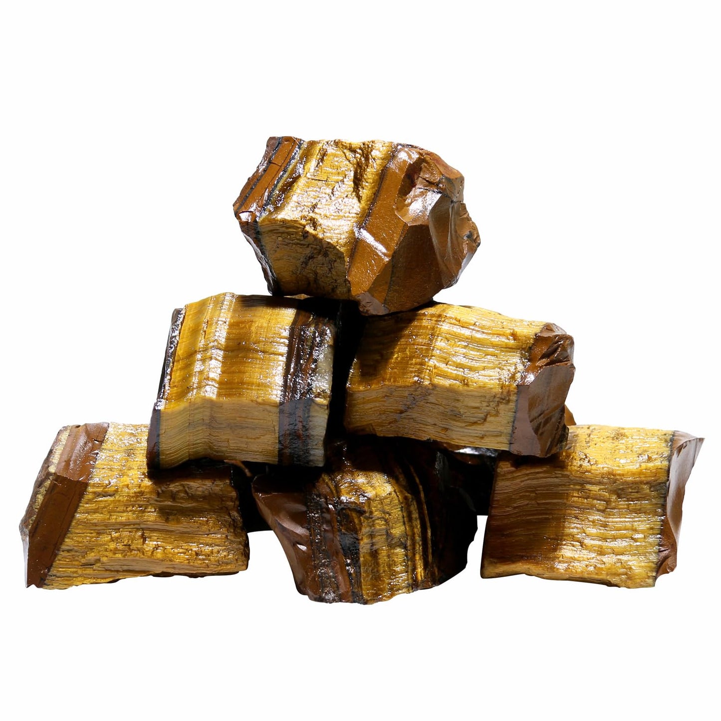 Nvzi Raw Tiger Eye Stone Crystals Bulk, Real Gemstones and Crystals, Rocks and Minerals, Healing Crystals, Quartz Crystals and Healing Stones, Cuarzos Originales De Energia Y Piedras(1LB)