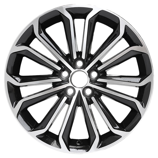 LUNEGUE New 17" x 7" 17 Inch Replacement Aluminum Alloy Wheel Rims Fit for 2014 2015 2016 Toyota Corolla 17 Inch Black Machine Face (Diamond Cut) Black Rim, OE Direct Replacement, ALY75152U45N